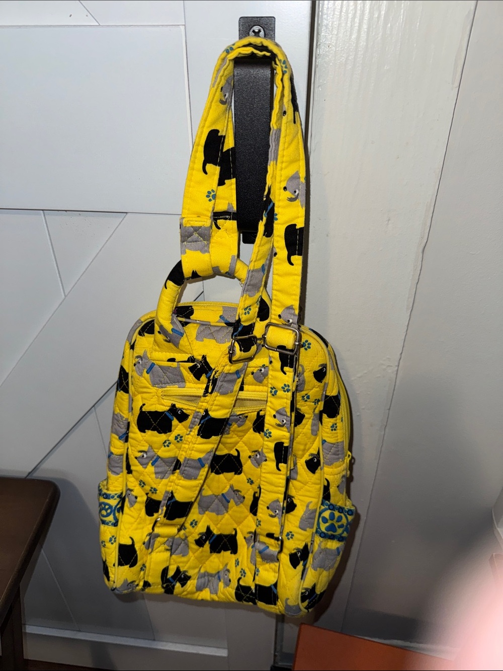 Yellow Quilted Mini Pet Pattern Backpack - Picture 13 of 13